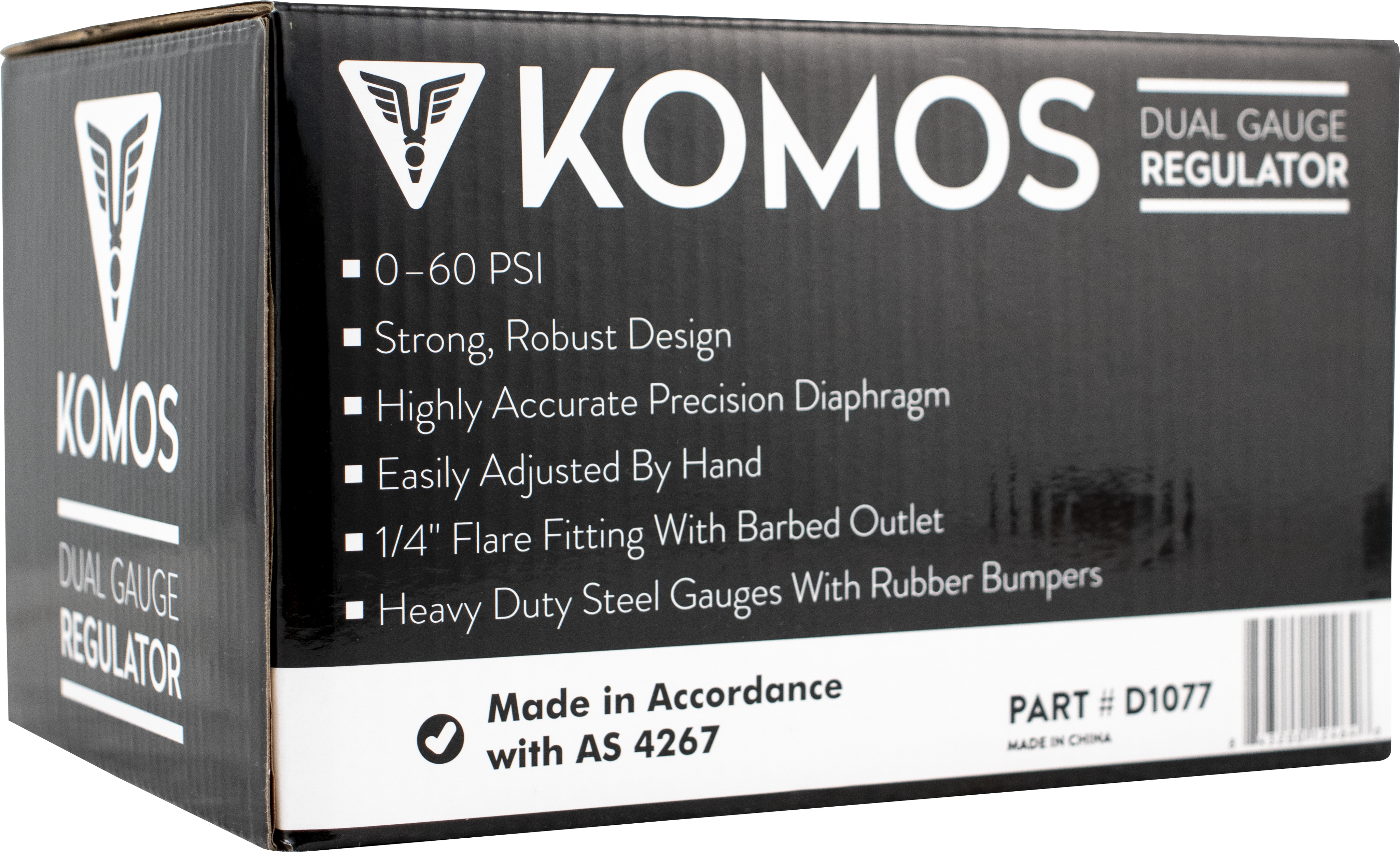 KOMOS Premium Dual Gauge CO2 Regulator