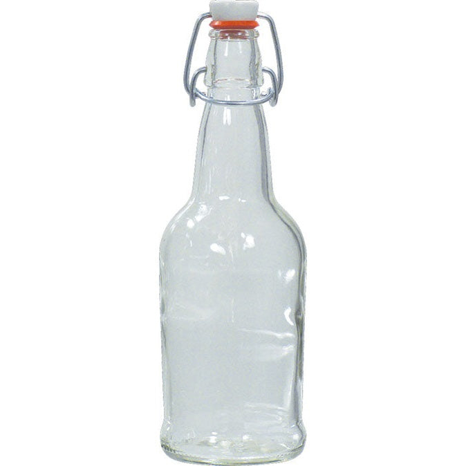 EZ Cap Bottles - 16 oz Clear Swing Top (Qty 12)