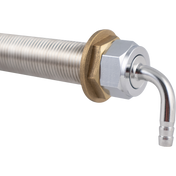 Intertap Faucet Shank - 6 in. Stainless Steel w/ nut and nipple