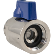 Stainless Ball Valve for Keg Couplers - Male & Female Beer Thread (5/8 in. BSP)