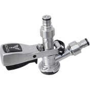 KOMOS Keg Coupler - S Style Sanke Coupler with PRV (Stainless) w/ Ball Lock Quick Disconnect (QD) Adapters