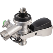 KOMOS Keg Coupler - S Style Sanke Coupler with PRV (Stainless) w/ 1/4 in. Barbs