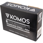KOMOS Keg Coupler - S Style Sanke Coupler with PRV (Stainless) w/ 1/4 in. Barbs