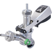 KOMOS Keg Coupler - S Style Sanke Coupler with PRV (Stainless) w/ 1/4 in. Barbs