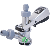 KOMOS Keg Coupler - S Style Sanke Coupler with PRV (Stainless) w/ 8mm Duotight Adapters