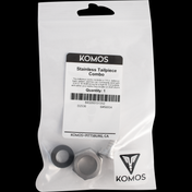 Komos - Stainless 1/4 in. Tailpiece, Hex Nut and Gasket