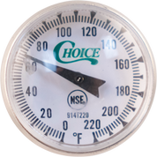 Pocket Thermometer - 1 in. Dial - 0-220F