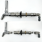 Komos - 100 mm All Thread Shank w/ Black Plastic Collar and 5/8 in. Nut