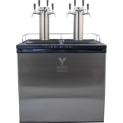 Komos Double-Wide Kegerator with Two Stainless Towers and NukaTap Faucets - PLACEHOLDER