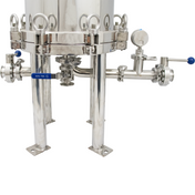 BevBright Stainless Steel Lenticular Filter Housing - 12 in. - 1 High - with fittings