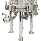 BevBright Stainless Steel Lenticular Filter Housing - 12 in. - 1 High - with fittings
