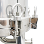 BevBright Stainless Steel Lenticular Filter Housing - 12 in. - 1 High - with fittings