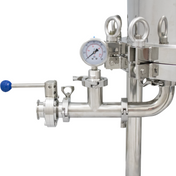 BevBright Stainless Steel Lenticular Filter Housing - 16 in. - 4 High - with fittings