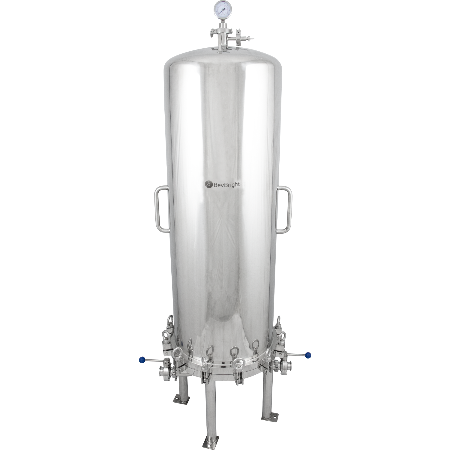 BevBright Stainless Steel Lenticular Filter Housing - 16 in. - 4 High