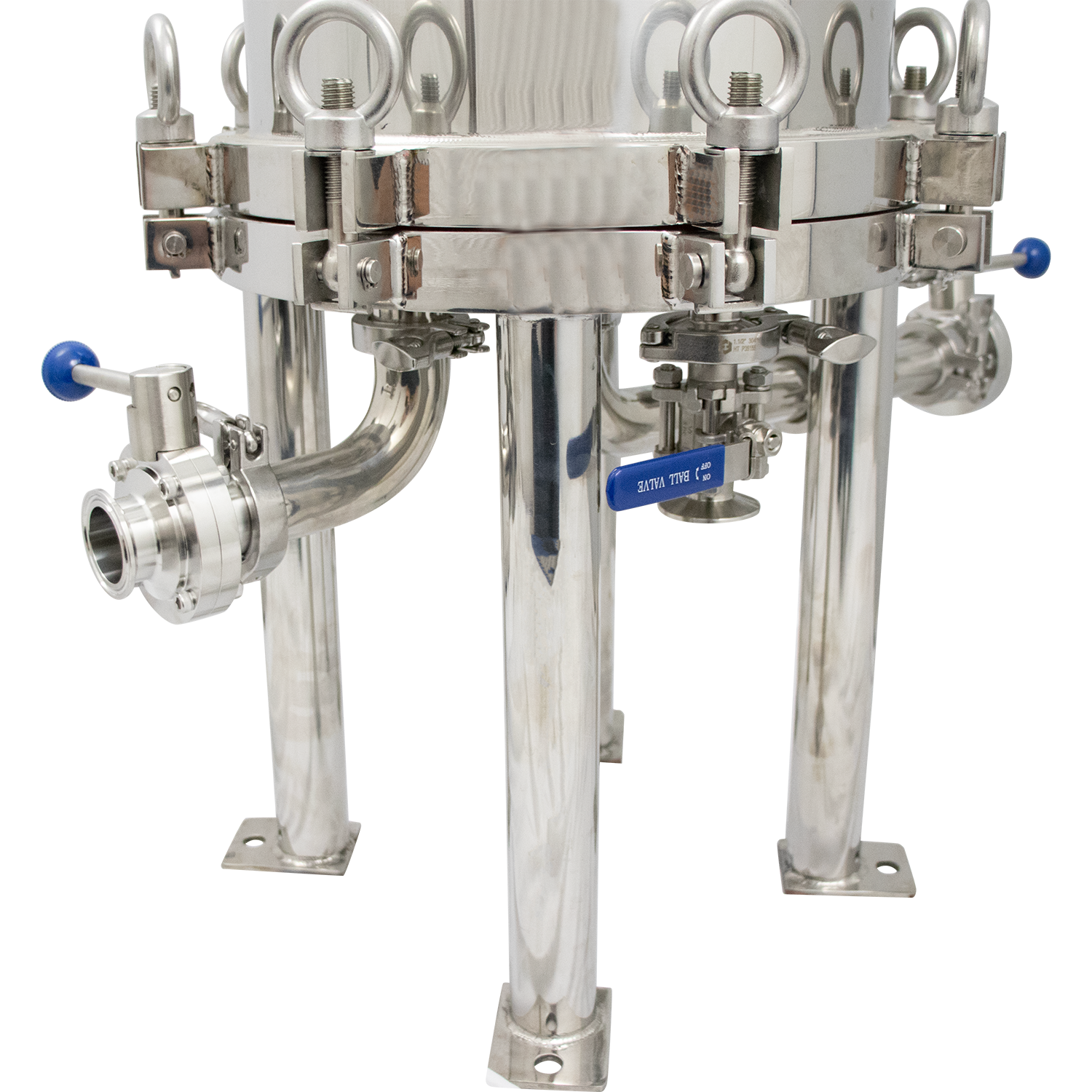 BevBright Stainless Steel Lenticular Filter Housing - 12 in. - 1 High