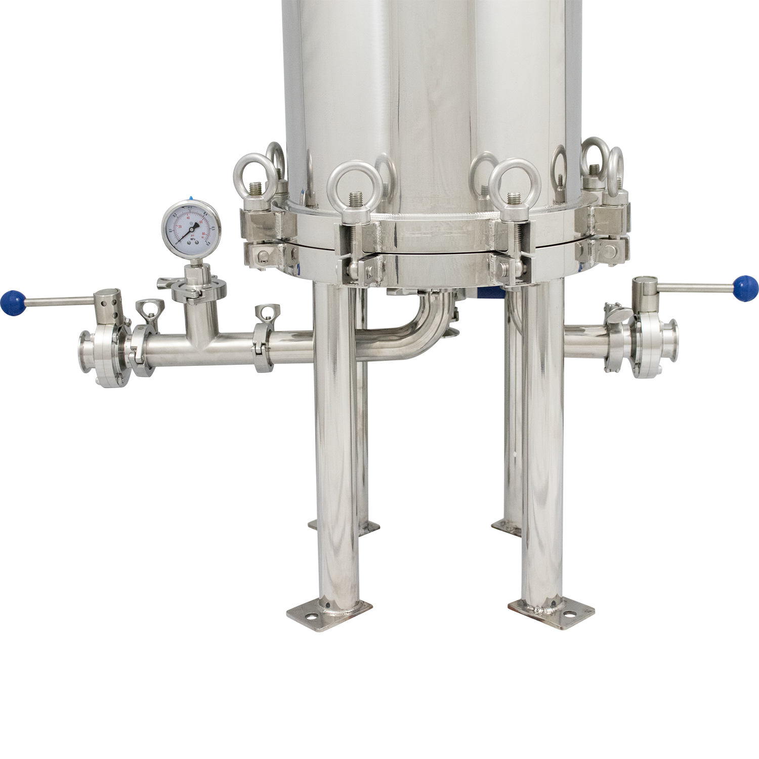 BevBright Stainless Steel Lenticular Filter Housing - 12 in. - 1 High