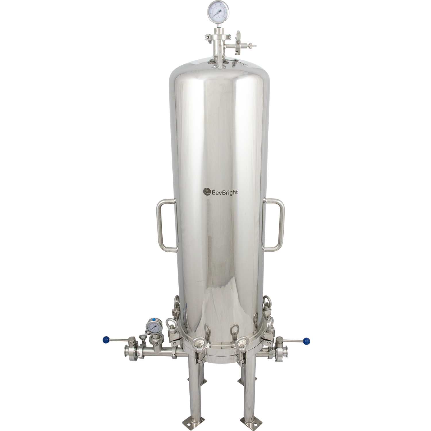 BevBright Stainless Steel Lenticular Filter Housing - 12 in. - 1 High