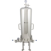 BevBright Stainless Steel Lenticular Filter Housing - 12 in. - 1 High