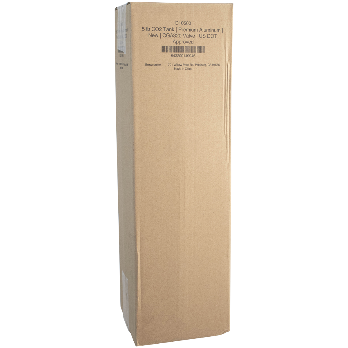 5 lb CO2 Tank | Premium Aluminum | New | CGA320 Valve | US DOT Approved