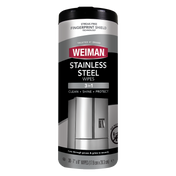 Weiman Stainless Steel 3-in-1 Clean + Shine + Protect - 30 Count Wipes