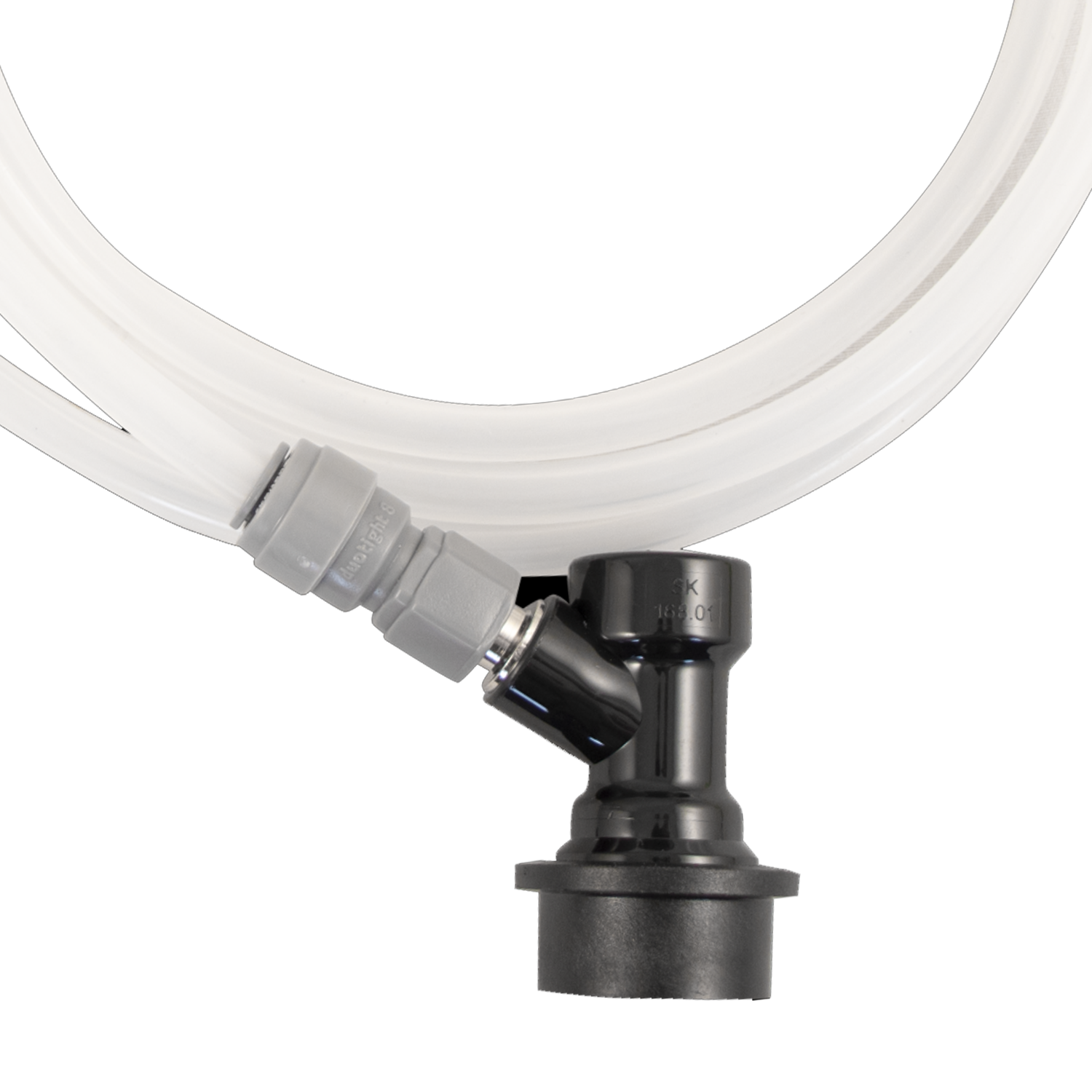 EVABarrier Beer Tubing Assembly - 4mm ID x 8mm OD - Ball Lock Quick Disconnect (QD)