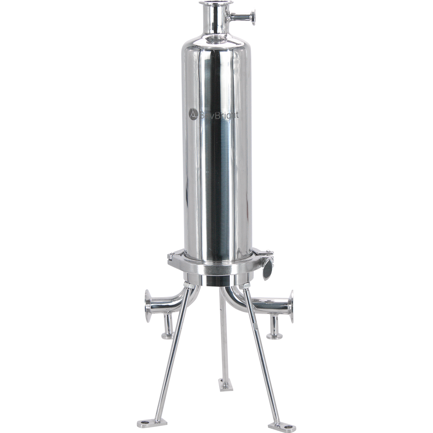 BevBright 316 Electro Polished S/S Cartridge Filter Housing - 10 in. - 1 Module Capacity