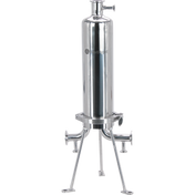 BevBright 316 Electro Polished S/S Cartridge Filter Housing - 10 in. - 1 Module Capacity