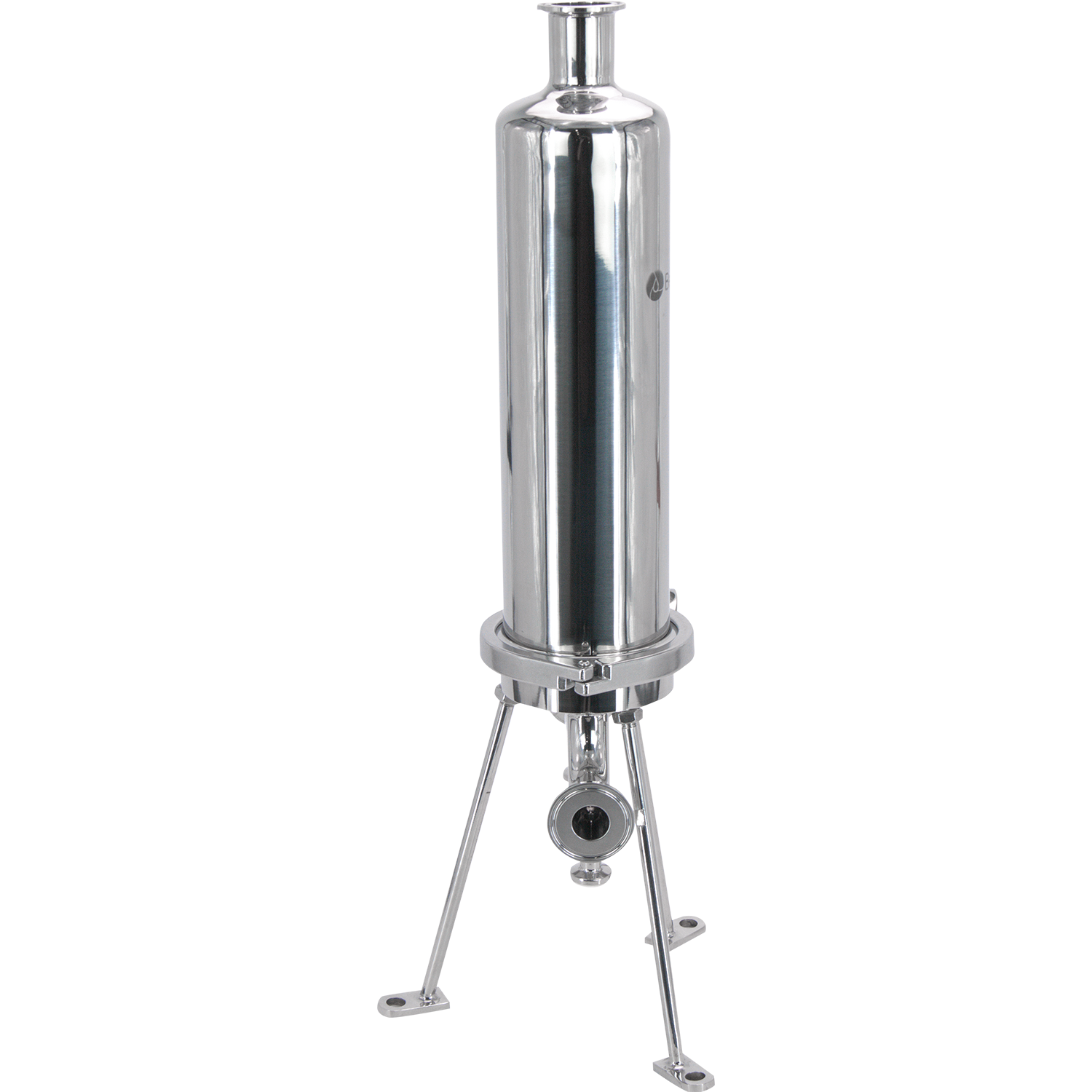 BevBright 316 Electro Polished S/S Cartridge Filter Housing - 10 in. - 1 Module Capacity