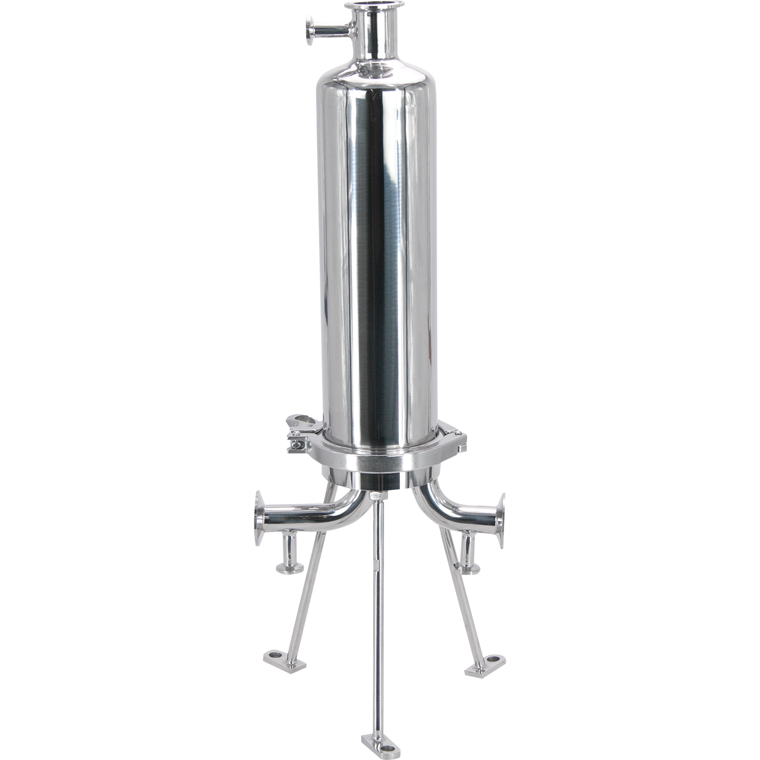 BevBright 316 Electro Polished S/S Cartridge Filter Housing - 10 in. - 1 Module Capacity