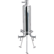 BevBright 316 Electro Polished S/S Cartridge Filter Housing - 10 in. - 1 Module Capacity
