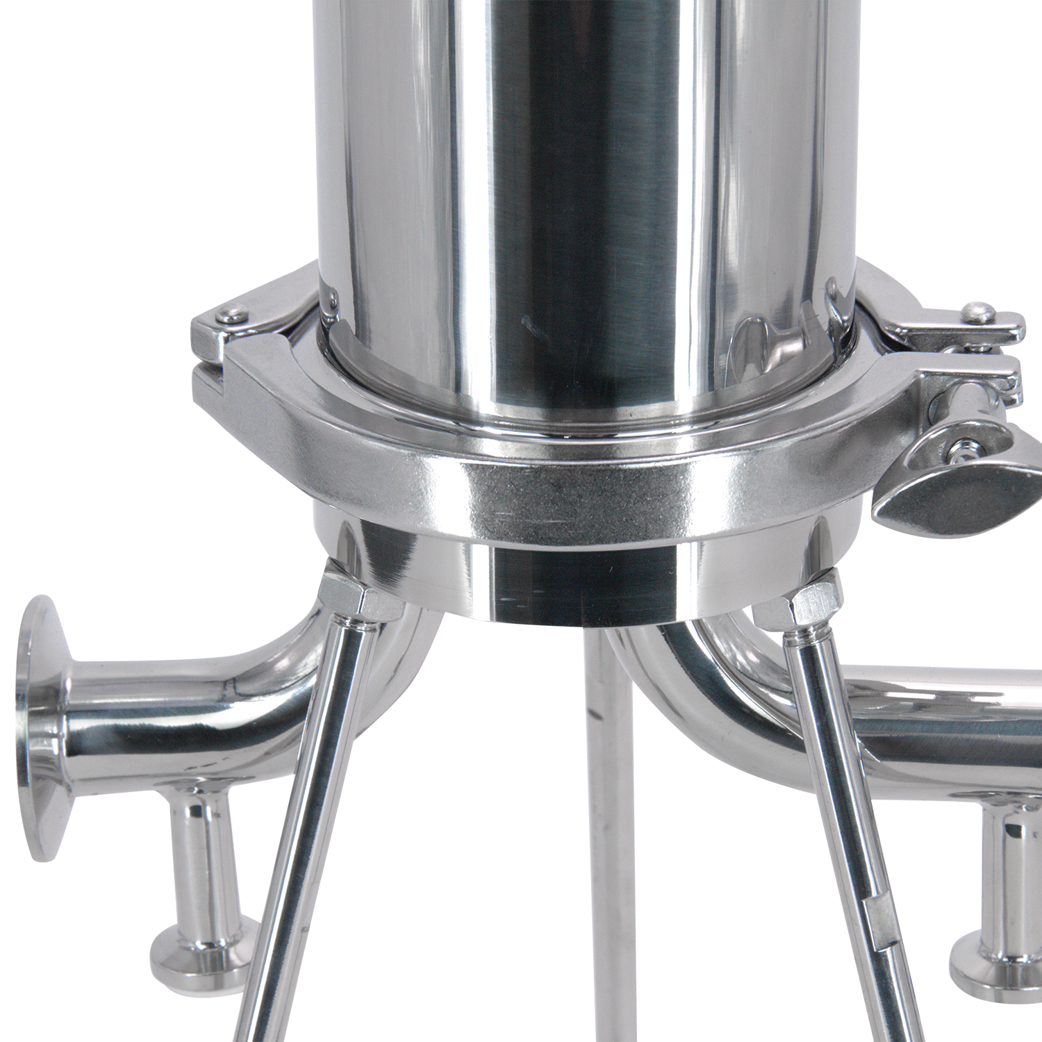 BevBright 316 Electro Polished S/S Cartridge Filter Housing - 10 in. - 1 Module Capacity