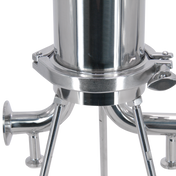 BevBright 316 Electro Polished S/S Cartridge Filter Housing - 10 in. - 1 Module Capacity