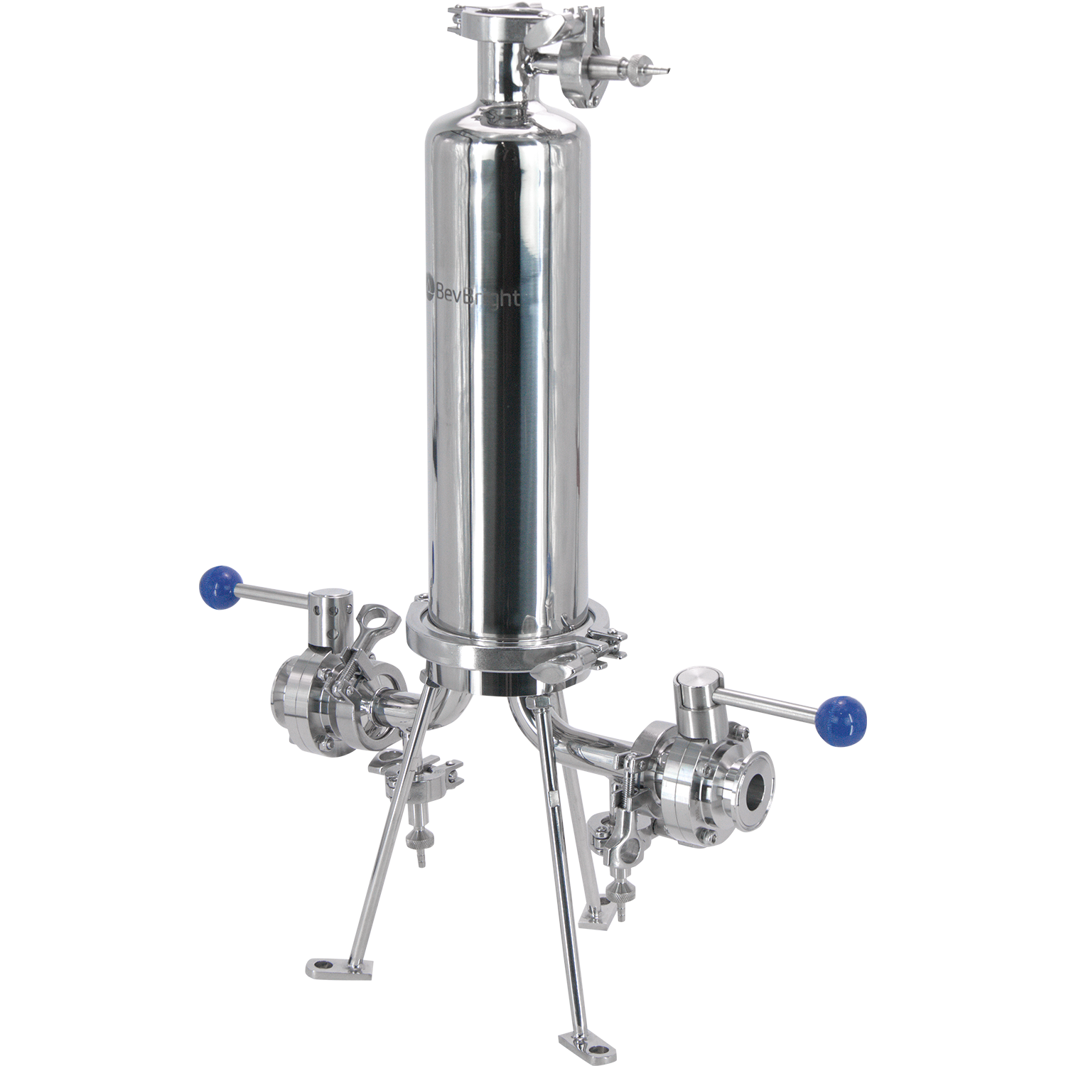 BevBright 316 Electro Polished S/S Cartridge Filter Housing - 10 in. - 1 Module Capacity