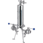 BevBright 316 Electro Polished S/S Cartridge Filter Housing - 10 in. - 1 Module Capacity
