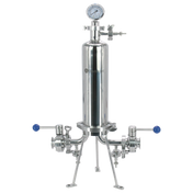 BevBright 316 Electro Polished S/S Cartridge Filter Housing - 10 in. - 1 Module Capacity
